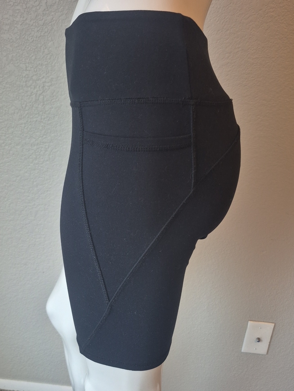 Danskin Black High-Waist Bike Shorts with Side Pocket